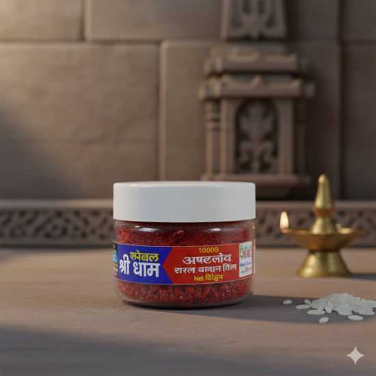 Shri Dham Astagandh Red Chandan Tika Danedaar - 60 Gram