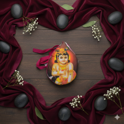 NOVELIKA-Multicolor Bal Gopal Printed Bead Bag/Chanting Bag/Japa Bag With Sakshi Mala Counter Less (Pack of 1)