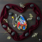 NOVELIKA-Lord Krishna & Father Vasudeva Print Chanting Bag/Japa Bag With Sakshi Mala (Pack of 1)