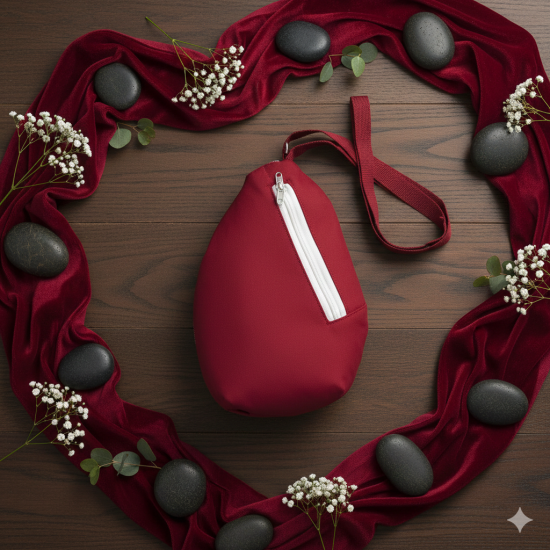 NOVELIKA-Krishna Printed Chanting Bag /Japa Bag Or Beads Bag With Zip Pocket (Pack of 1)