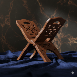 NOVELIKA-Book Holder for Religions Book - Wooden Polished Folding Holy Book Stand (Set of 1)