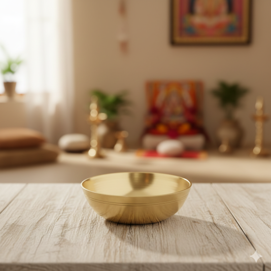 NOVELIKA- Traditional Laddu Gopal Brass Bhog Puja Thali 