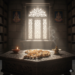 NovelikaTulsi Japa Mala 108 + 1 Beads Original For Daily Mantra Jaap And Meditation, Wooden Knotted Jap Mala