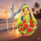 NOVELIKA-Shree RADHA Printed Beads Bag/Chanting Bag With Sakshi Mala Counter (Pack of 1)