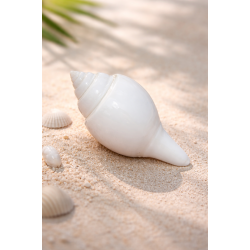 NOVELIKA-Pure White Divine Jal Shank -Sacred 3.5-Inch Non-Blowing Conch Shell For Pooja & Abhishekam Rituals (Pack of 1)