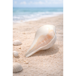 NOVELIKA-Puja Shank | Original Blowing Conch For Pooja - Sacred Sound & Positive Energy.6 Inches (Pack of 1)