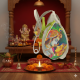 NOVELIKA-Multicolor Radha Krishna Printed Chanting Bag/Japa Bag With Sakshi Mala Counter (Pack of 1)