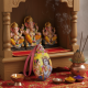 NOVELIKA-Multicolor Radha Krishna Bead Bag/Chanting Bag/Japa With Sakshi Mala Counter (Pack of 1)