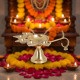 NOVELIKA - Brass Panch Aarti Lamp /Pancharti Diya Oil Lamp/Panch Aarti Jyoti Puja Diya For Diwali Less Set of 1