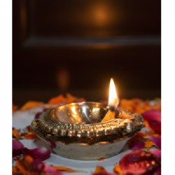 NOVELIKA -  Handcrafted Diya - Traditional Pradip, Decorative Brass Oil Lamp For Diwali & Festive Décor (Pack Of 3) 