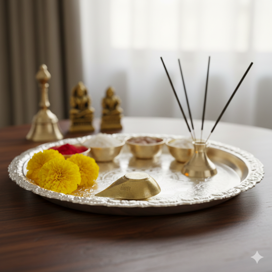 NOVELIKA - Golden Handmade Pital Pradip, Pure Brass Diya/Pradeep For Daily Usage Less (Pack of 1) 3Inches.