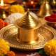 NOVELIKA - Golden Handmade Sindur Box | Sindoor Dibbi/Kumkum Dani, Brass Traditional (Pack of 1 )