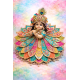 NOVELIKA - Laddu Gopal Beautiful Dress - Multiple Layers in a Fan-Like or Peacock-inspired Design, Adorned with Colorful Embroidery, (8 Pieces )