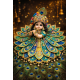 NOVELIKA - Laddu Gopal Beautiful Dress - Multiple Layers in a Fan-Like or Peacock-inspired Design, Adorned with Colorful Embroidery, (8 Pieces )