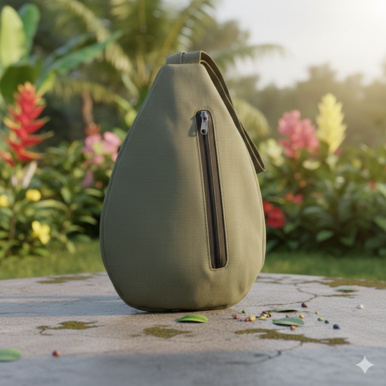 NOVELIKA - Multicolor Radha Krishna Gomukhi Japa Mala Bag With Sakshi Mala Counter Less (Pack of 1 )