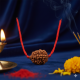 NOVELIKA - Natural 2 Mukhi ,Rudraksha (Brown) /2 Face Rudraksha Bead (Pendant)