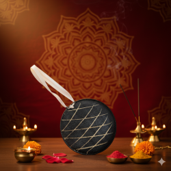 NOVELIKA - Pure Brass Pooja Bell Or Kashor, Ghanta With Striker Stick, For Puja Less Set of 1.