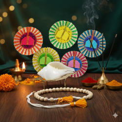 NOVELIKA -Beautifully Handcrafted Laddu Gopal Fancy Dress Poshak Dress Multicolor ( Set of 6)  Poshak .