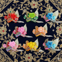 Novelika Laddu Gopal Mukut Beautiful Flower Pagdi of Ladoo Gopal Ji Set of 6 (LGM002)