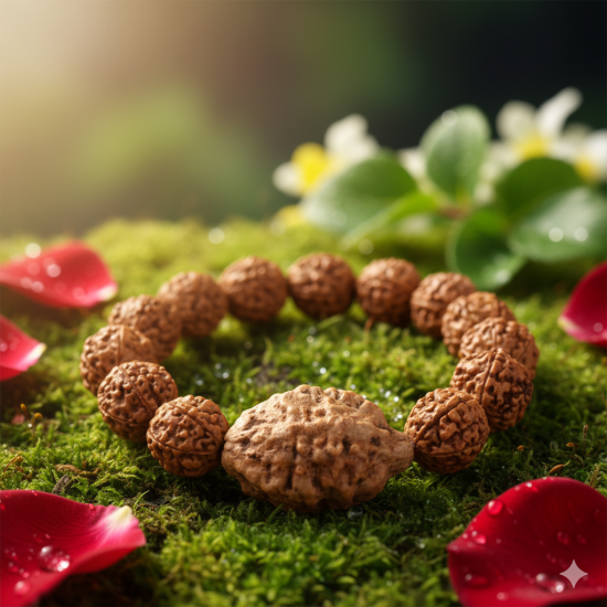 NOVELIKA - 2 Mukhi & 5 Mukhi Rudraksh Hand Bracelets For Men & Women (Pack of 2 )