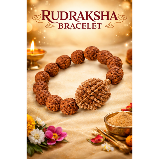 NOVELIKA - 2 Mukhi & 5 Mukhi Rudraksh Hand Bracelets For Men & Women (Pack of 2 )