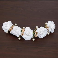 Novelika-Traditional Indian Artificial Hair Flower Tiara, Gajra Hair Accessories For Women(NA1082)