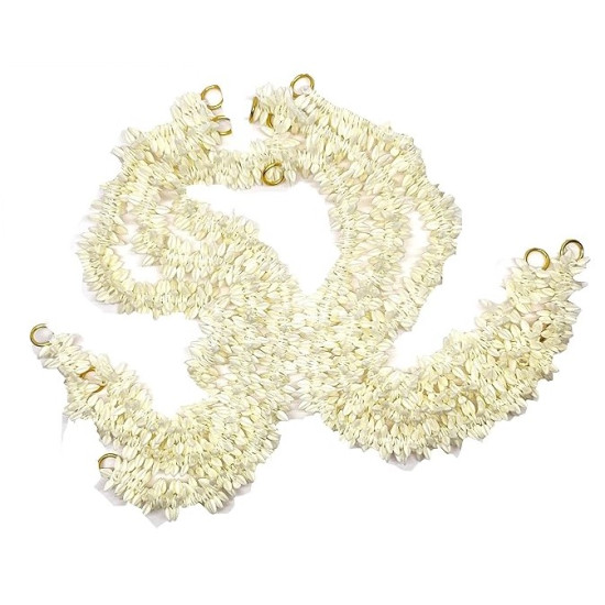 Novelika- Gajra Mala with Real Jasmine fragrance for women10Pcs (NA1097)