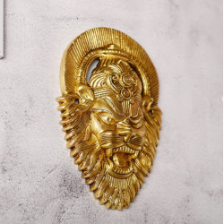 Novelika- Brass Lion Head Wall Hanging Narasimha Mask or  Kirtimukha(NA665)