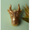 Novelika-Handcrafted Brass Nandi Bull Face Wall Hanging(NA666)