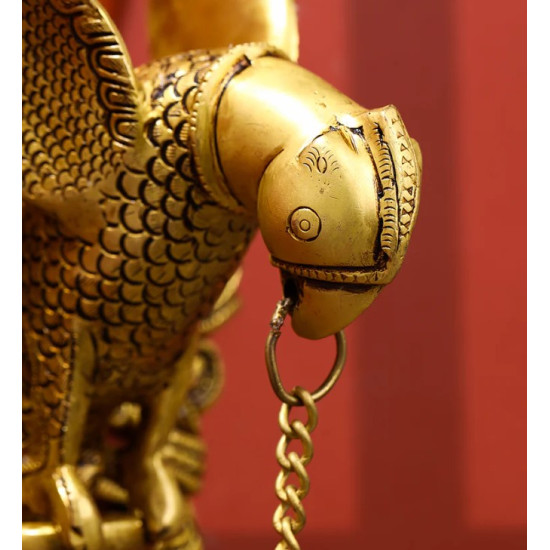 Novelika - Brass Parrot Wall Hanging with Bell (NA668)