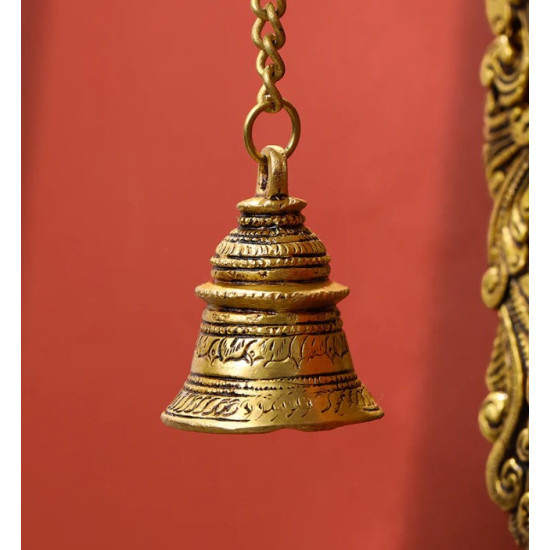 Novelika - Brass Parrot Wall Hanging with Bell (NA668)