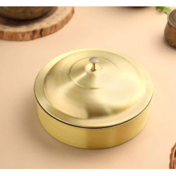 Novelika- Brass Chapati Box or  Roti Dabba(NA672)