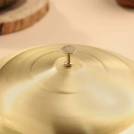 Novelika- Brass Chapati Box or  Roti Dabba(NA672)
