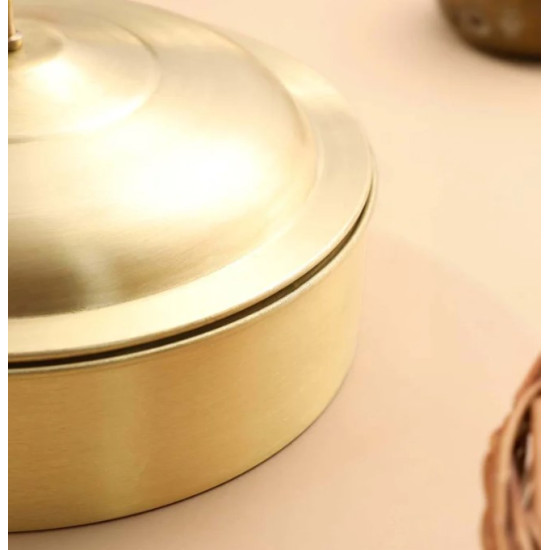 Novelika- Brass Chapati Box or  Roti Dabba(NA672)