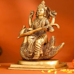 Novelika- Brass Saraswati Idol (NA673)