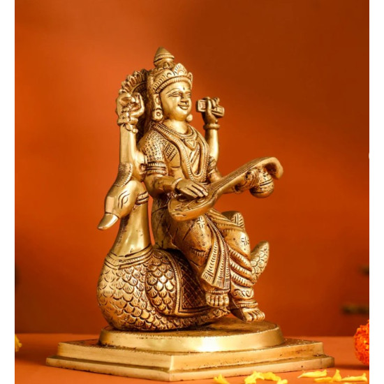 Novelika- Brass Saraswati Idol (NA673)