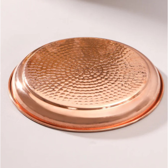 Novelika-  Traditional Copper Hammered Thali (NA678)