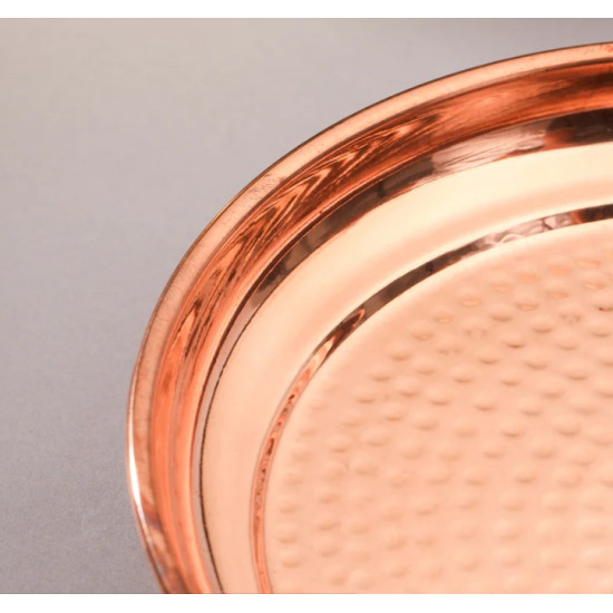 Novelika-  Traditional Copper Hammered Thali (NA678)