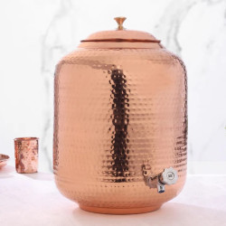 Novelika-  Copper Hammered Water Dispenser (NA679)