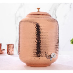 Novelika-  Copper Hammered Water Dispenser (NA679)