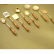 Novelika -  Brass Kitchen Utensils with Wooden Handles(NA687)
