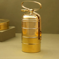 NOVELIKA-  Traditional Brass Tiffin Box or Dabba(NA692)