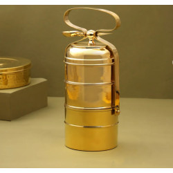 NOVELIKA-  Traditional Brass Tiffin Box or Dabba(NA692)
