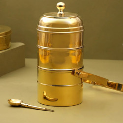 NOVELIKA- Traditional Brass Tiffin Box or Dabba(NA692) NOVELIKA- Traditional Brass Tiffin Box or Dabba(NA692)