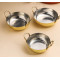 NOVELIKA- Set of Three Hammered Brass Kadhais with Handles(NA697)