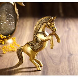 NOVELIKA - Brass Jumping Horse Statue(NA707)