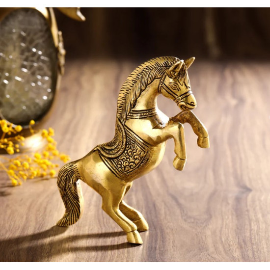 NOVELIKA - Brass Jumping Horse Statue(NA707) NOVELIKA - Brass Jumping Horse Statue(NA707)