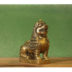 NOVELIKA- Brass Tibetan Snow Lion Showpiece (NA709)