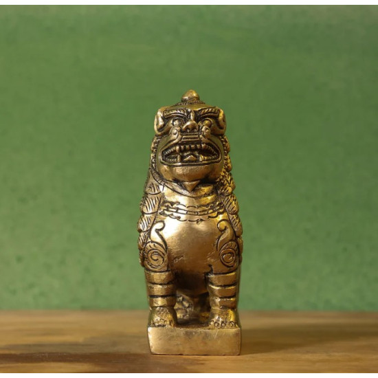 NOVELIKA- Brass Tibetan Snow Lion Showpiece (NA709)