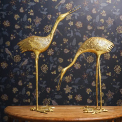 NOVELIKA -  Brass Decorative Sarus Crane Set(NA717)
